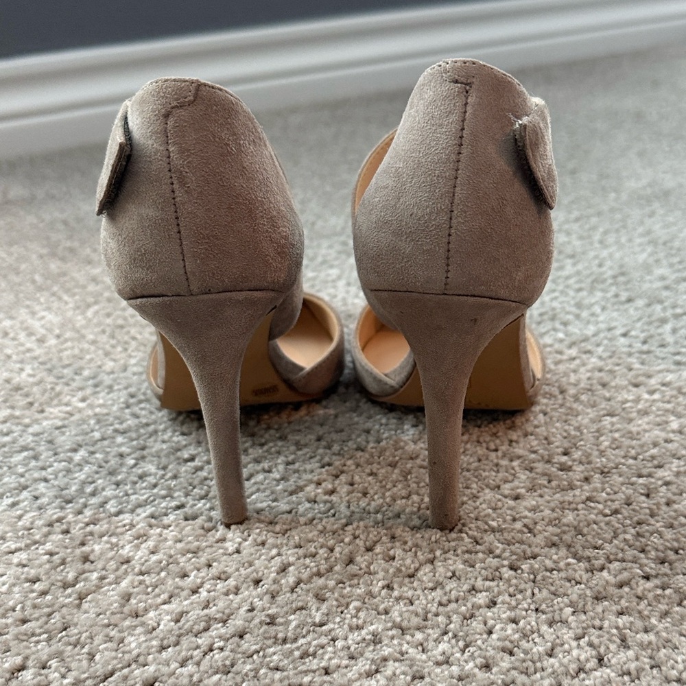 Vince Camuto “Charlotte”Suede Pointed-Toe Ankle-Strap Heels - Picture 5 of 7